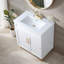 Meuble-lavabo simple 30 po blanc avec lavabo en céramique