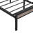 Size Metal Platform Bed Frame With Upholstery Storage Function Headboard  And USB LINER And Footboard , No Box Spring Needed, Large Under Bed Storage, Easy Assemble
