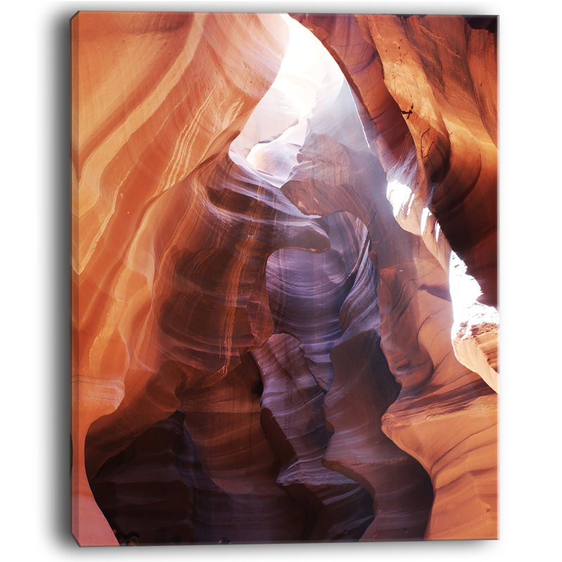 «Canyon Antelope with Purple Sunlight Modern Landscape», reproduction de photo sur toile tendue, H 20 po x l 12 po x P 1po