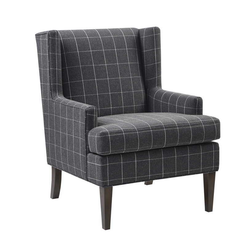 Fauteuil à oreilles Bedford Decker, Vitrail gris anthracite