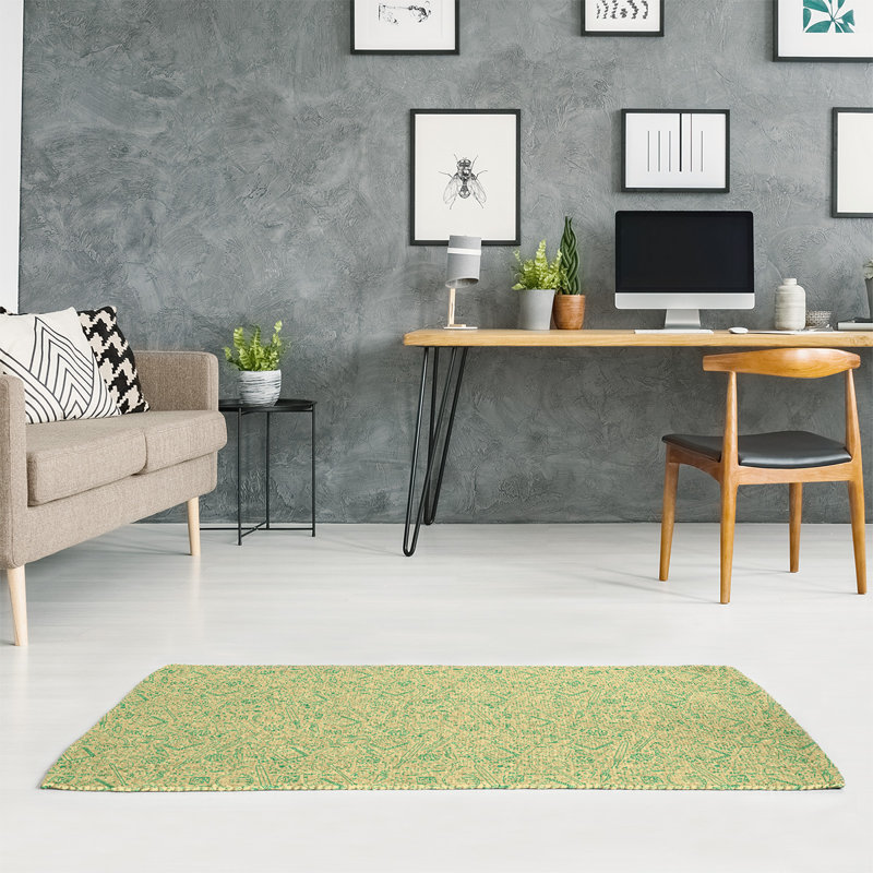 Tapis de zone jaune reg patterns, Rectangle 8 pi x 10 pi