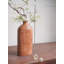 Vase d'appoint en céramique rouge à motif floral 6,7 x 3,7 x 14,4 po