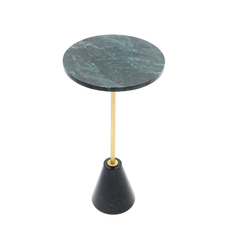 Table de bout à piédestal en marbre véritable Viljami