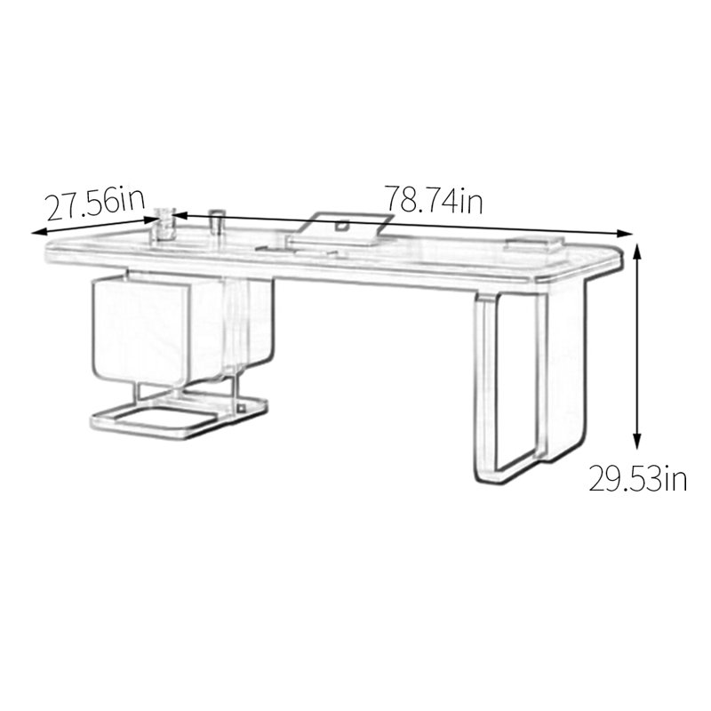 Degeorge, H 29,53 po x l 78,74 po x P 27,56 po