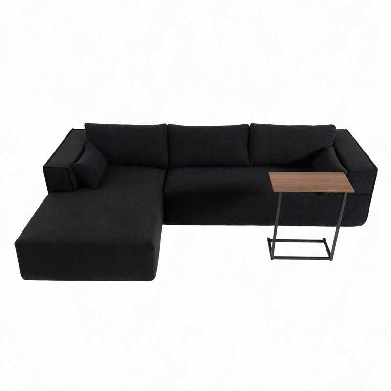 Canapé modulaire Boneless, Noir, noir, noir, noir