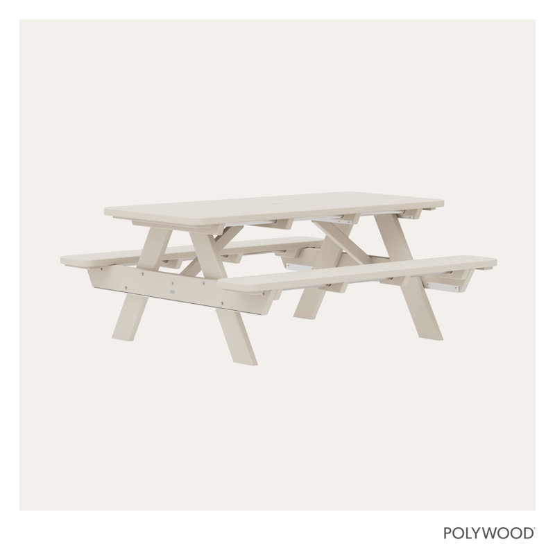 POLYWOOD Park 72" Picnic Table, Sand