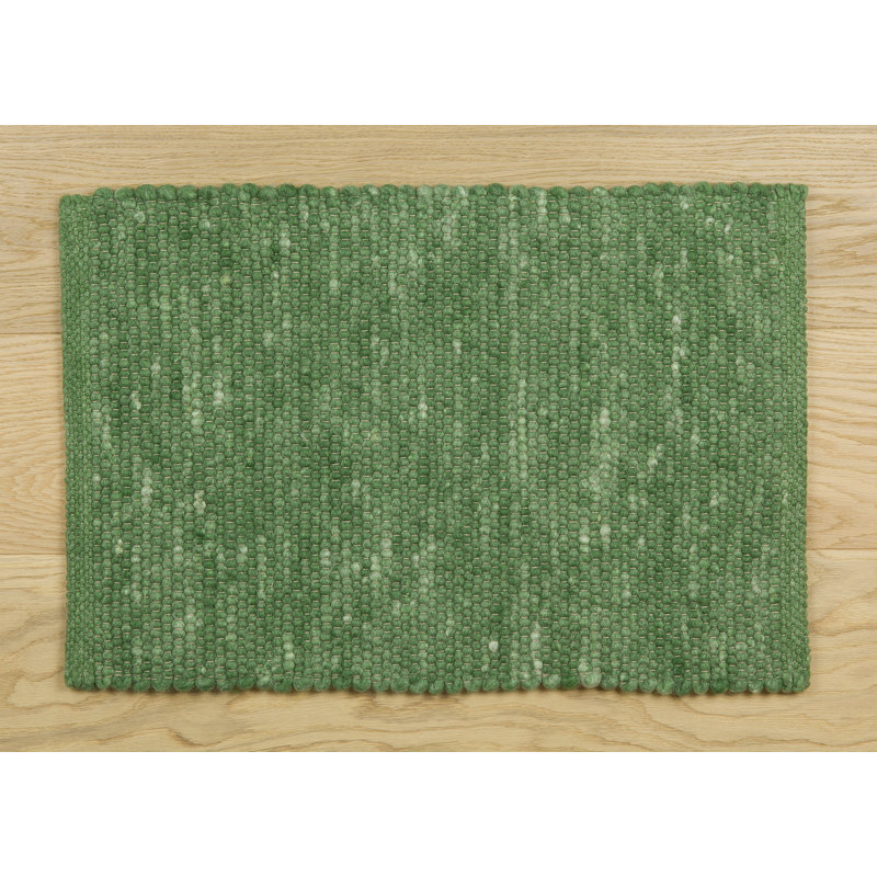 Solid Colour Wool Area Rug, 70 x 140cm