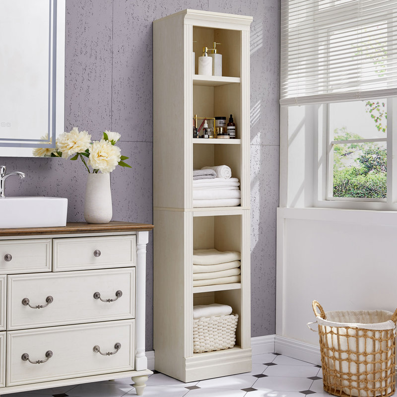 Système de bibliothèque modulaire, Crème 2, H 72,5 po x l 15,75 po x P 14 po