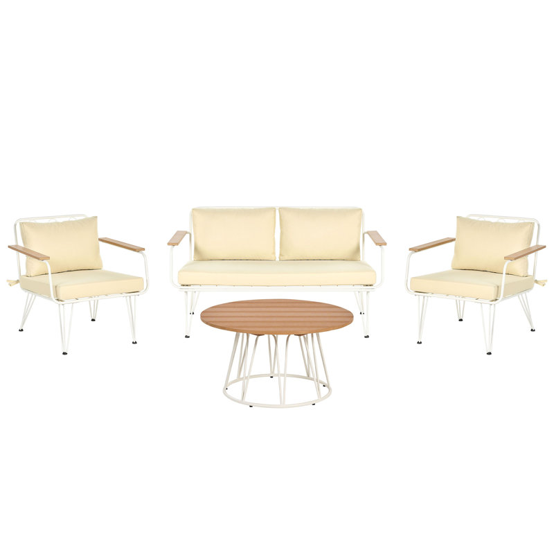 Irena Metal 4 - Person Seating Group with Cushions