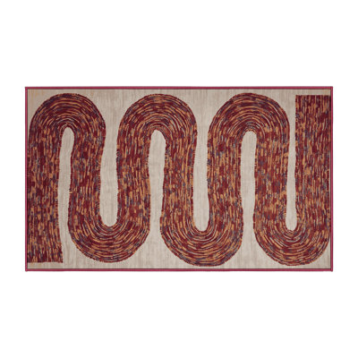 Tapis rouge lavable à la machine