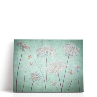 Vache, fleurs de persil 3, reproduction d'art sur toile