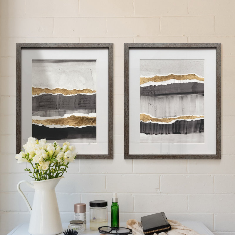 Greystone I, ensemble de 2 reproductions d’art encadrées sur papier