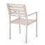 Chaise de salle à manger d'extérieur argentée de 2 pièces - construction en aluminium, chaises de style moderne pour patio