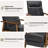 Penning Walnut Breathable Leather Push-Back Recliner-102834352