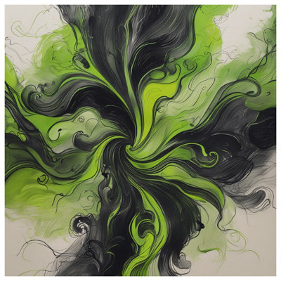 Swirling Green Abstract Comforter