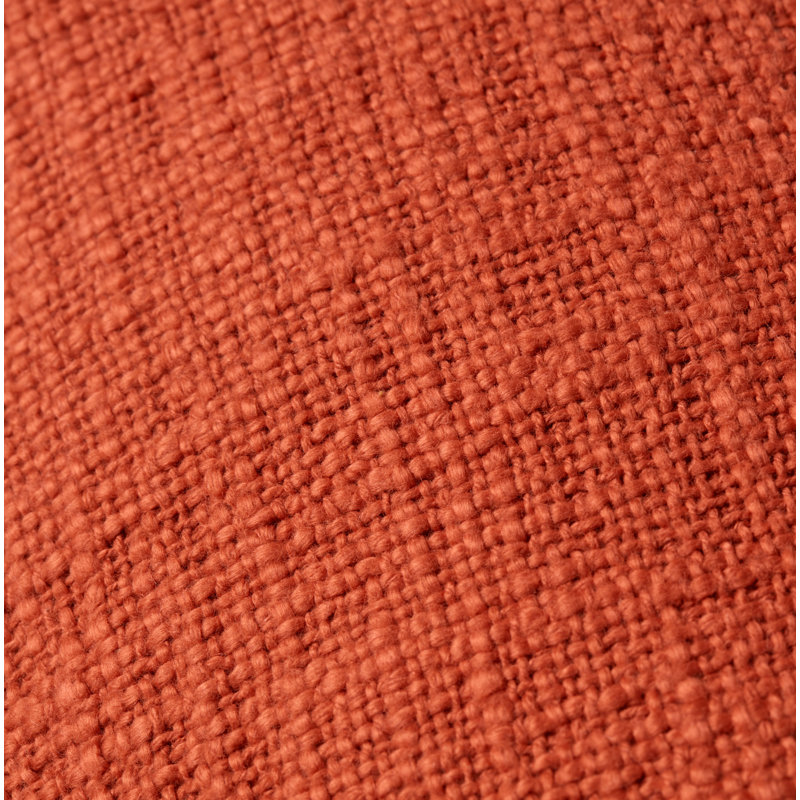 Coussin Fernande, Orange, Pas de bourre, H 22 po x l 22 po x P 1 po