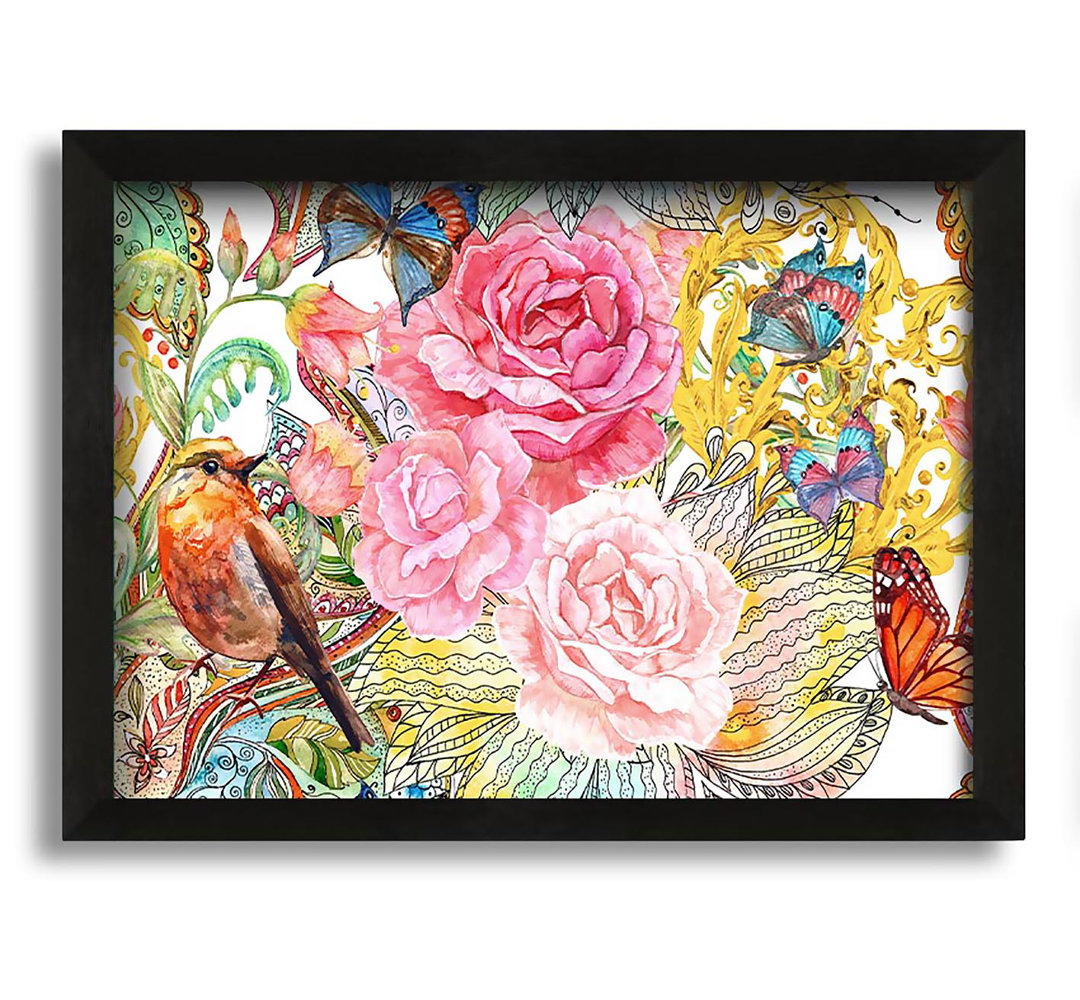 Gerahmtes Leinwandbild Beautiful Flowers India Framed Print