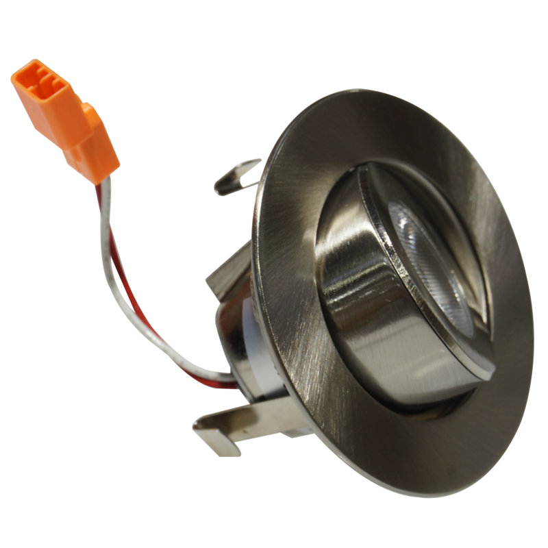 Ensemble d'éclairage encastré 3,13 "Remodel LED Retrofit, Nickel, 3000 K