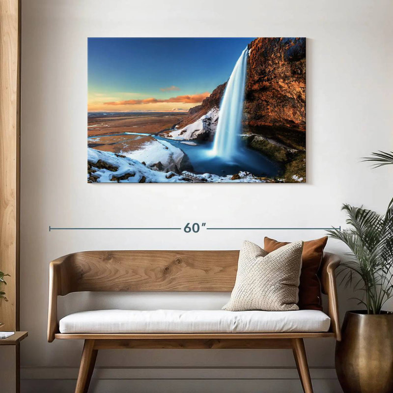 Cascade Alvord Seljalandsfoss, H 30 po x l 45 po