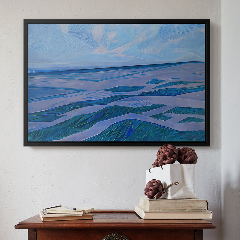 «Dune Landscape», 1871 - Piet Mondrian, toile tendue avec châssis, 16 x 24, Doré
