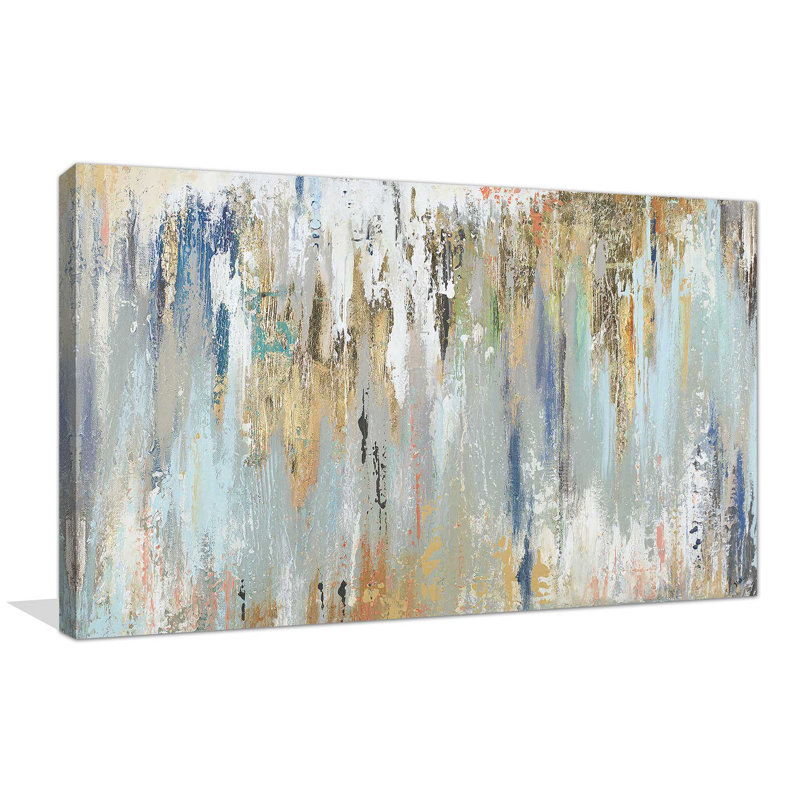 Illusion bleue - impression, Toile tendue, H 36 po x l 60 po, Sans cadre
