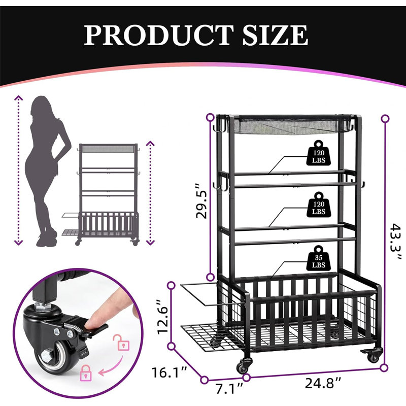 Steel Freestanding Multi-Use Sports Rack