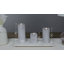 Ensemble de 3 bougies à cire scintillante à DEL crème sans flamme 8 po-93533101