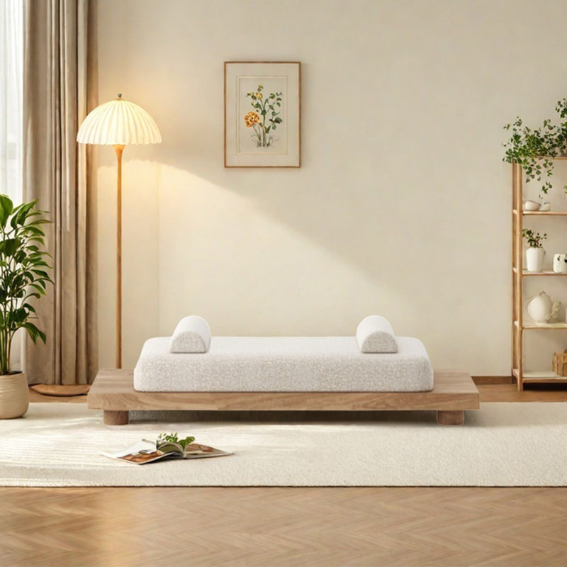 Banc en bois massif minimaliste surprise à vent silencieux, H 16,54 po x l 47,24 po x P 15,75 po