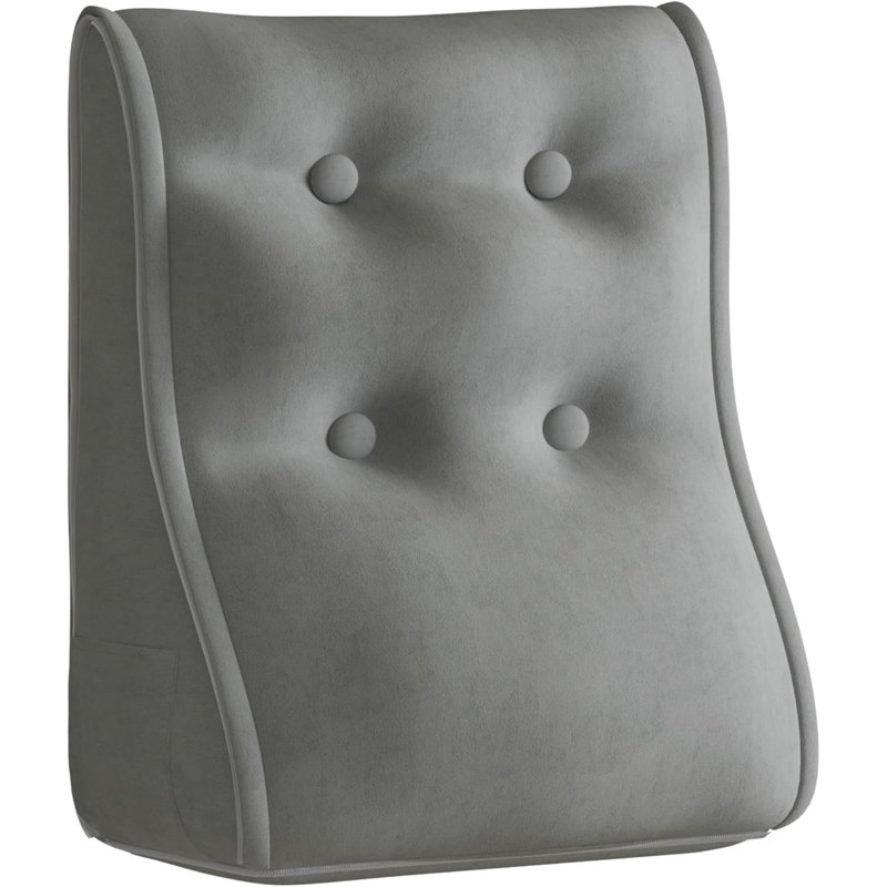 20 in Bed Headboard Pillow, Grey