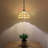 Brookmere Tiffany Pendant Lighting Plug in Gold Stained Glass Crystal Beans LED Bulb 12”W*12”D*60”H