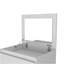 Commode H 43 po, armoire à bijoux, miroir, armoire à porte simple, deux tiroirs, blanc-194475446