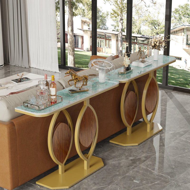Hurdle 47.2'' Unfinished Stone Top Console Table