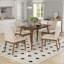 5-Piece Dining Table Set With One Solid Wood Frame Table And 4 Upholstered Chairs For Dining Room