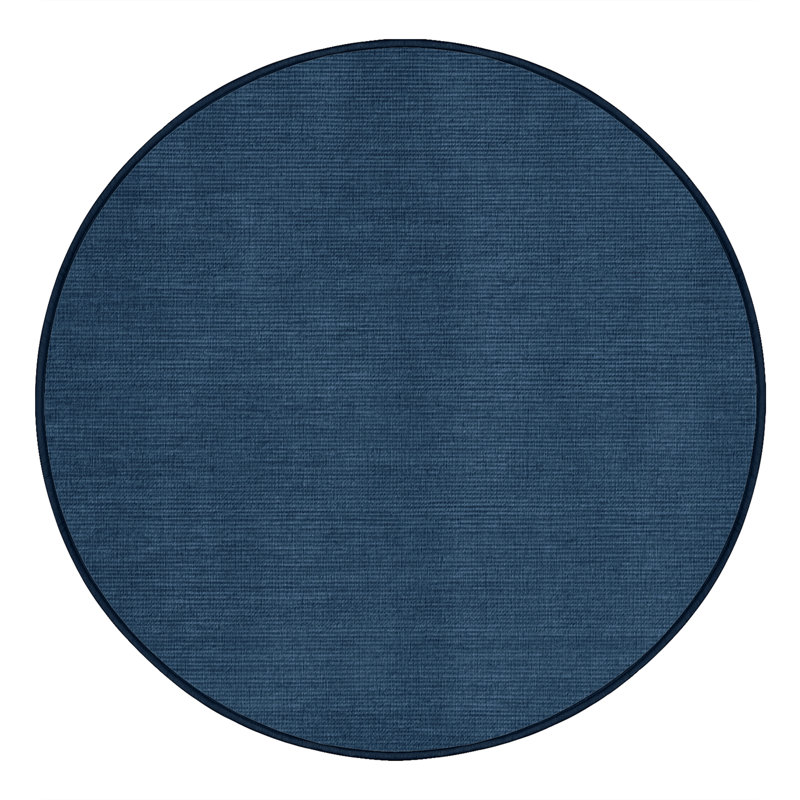 Tapis gris uni lavable à la machine, Rond 5 pi