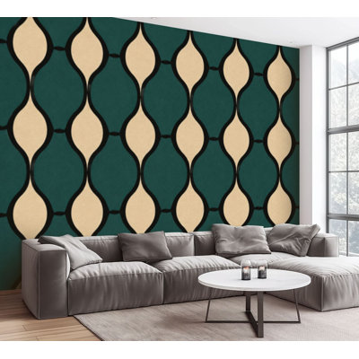 Papier peint adhésif autocollant brun foncé crème foncé de style Mid-Century idéal pour la conception de tissu Papier autocollant amovible pour décoration murale 100 x H 144 po
