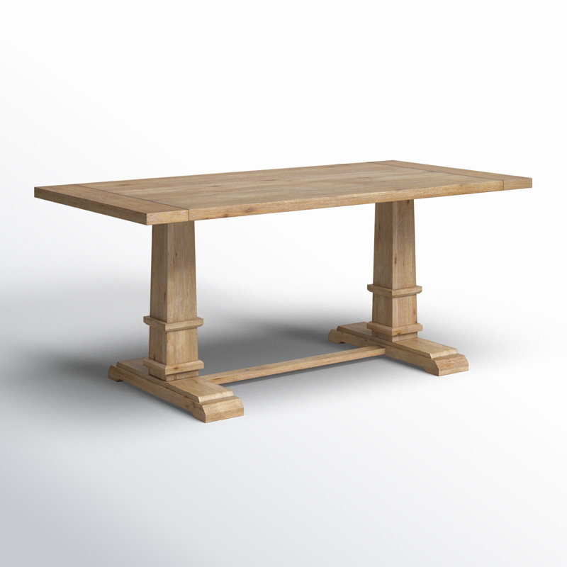 Table de salle à manger à tréteaux Heymann, Brun rustique