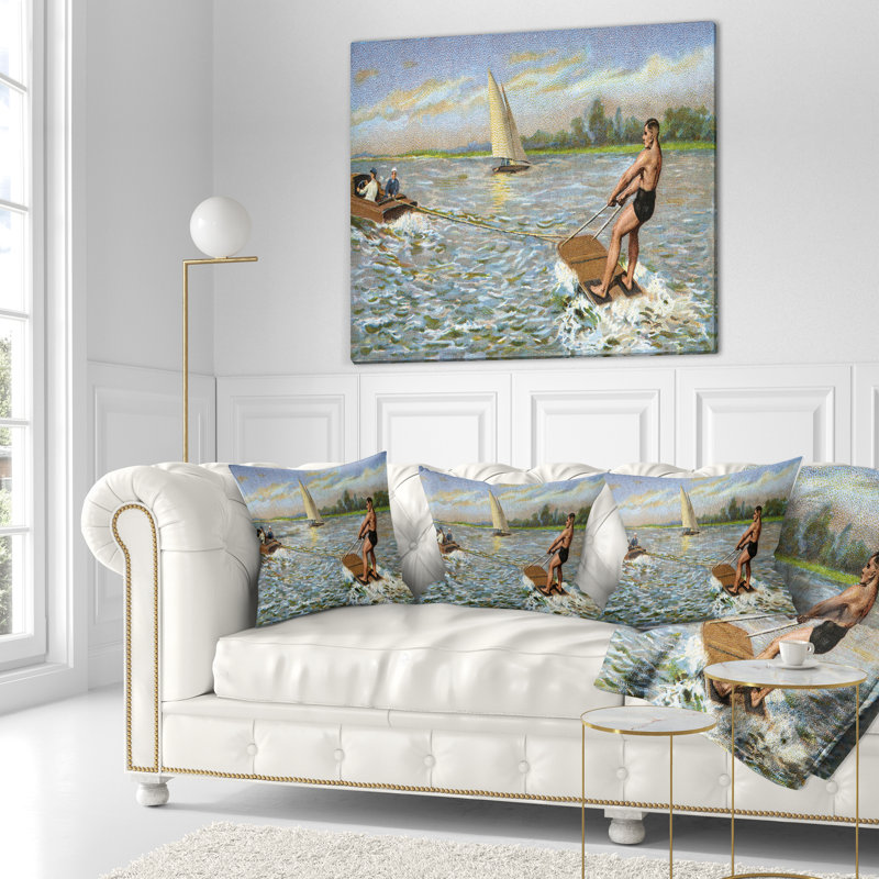 Coussin décoratif ski nautique