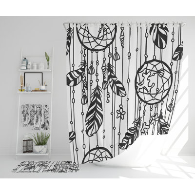 Neketa Polyester Shower Curtain Set