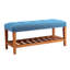 Banc rembourré en tissu avec rangement ouvert-1196534838