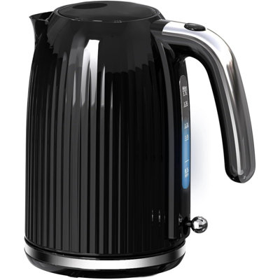 Longdeem Electric Kettle, 1500w Quick Boil, 1.7l Stainless Steel, Boil-dry Protection, Black