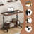 Manual Height Adjustable Desk with Storage Shelf, Portable Mobile Workstation, Rolling Computer Standing Desk for Home Office-974665864