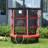Φ5FT Kids Trampoline With Enclosure Net, Springless Design, Safety Pad And Steel Frame For Indoor Outdoor, Toddler Round Bouncer For Age 3 To 6 Years RED