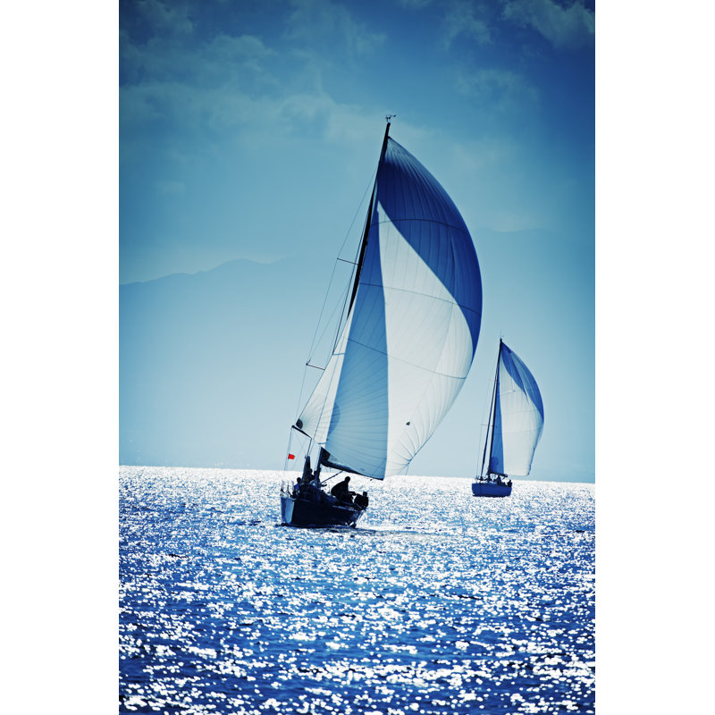 Sailing With Sailboat - Wrapped Canvas Print, 76cm H x 51cm W x 3.8cm D