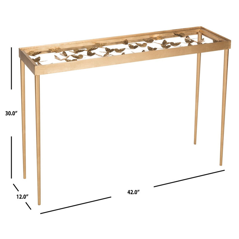 42'' Glass Top Console Table