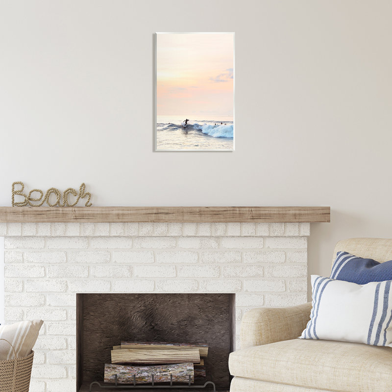 «Stupell Industries Sunset Surfer», reproduction d'art sur toile par Sissi et Seb, H 19 po x l 13 po x P 0,5 po