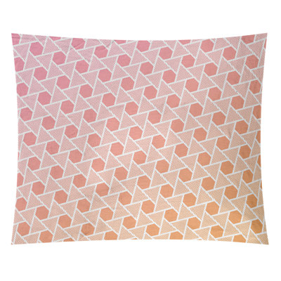 Tapisserie murale hexagonales et triangles