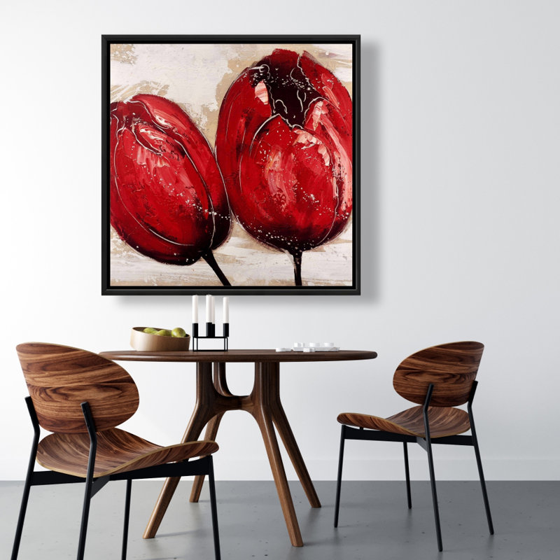 "Deux tulipes rouges" sur toile