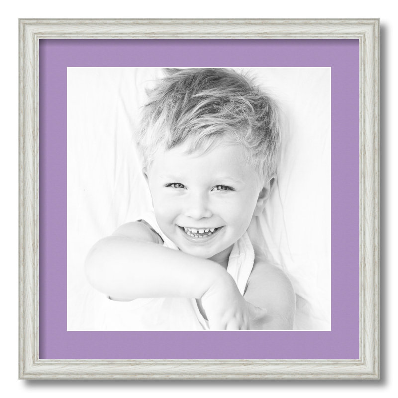 Cadre pour photo simple 16 po x 16 po en bois mat, Brume lavande