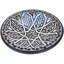 Assiette décorative en céramique mauresque du début du 20e siècle à motif sarcelle-139860965
