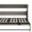 Lit escamotable simple horizontal avec tiroirs inclus et éclairage DEL